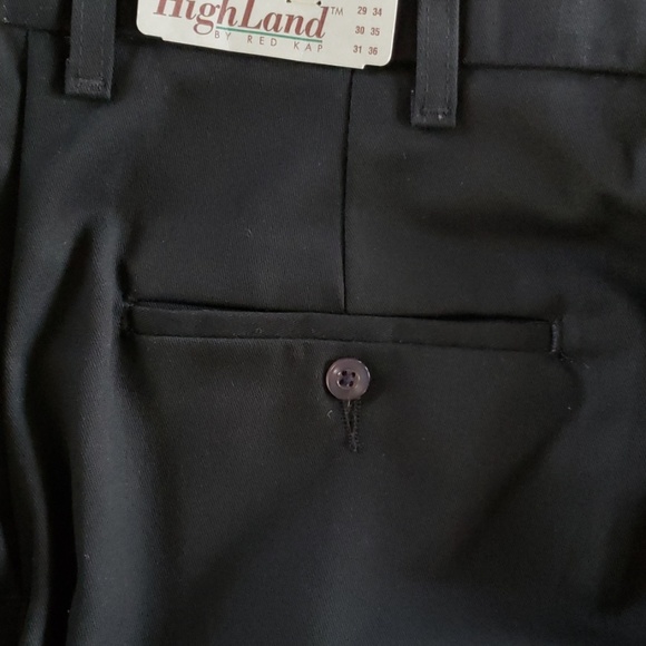 Red Cap Highland Mens Black Pleated Pants 34x34 NWT - Picture 5 of 6